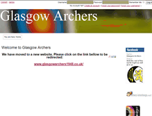 Tablet Screenshot of glasgowarchers.co.uk